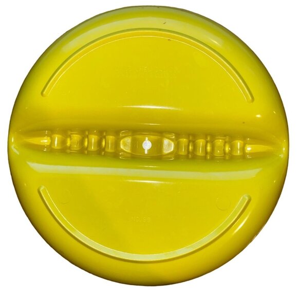 Yellow Divided Plastic Serving Dish By Dale Chemical Co. Round Plate With Center - Picture 5 of 11